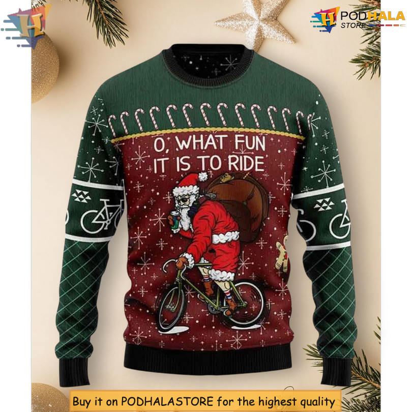 O What Fun It Is To Ride Santa Sleigh Funny Holiday Christmas Sweater O What Fun It Is To Ride Santa Sleigh Funny Holiday Christmas Sweater