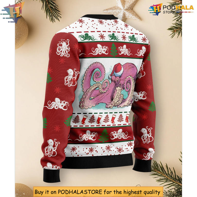 Octopus Noel Sea Animal Cute Festive Holiday Christmas Sweater Octopus Noel Sea Animal Cute Festive Holiday Christmas Sweater