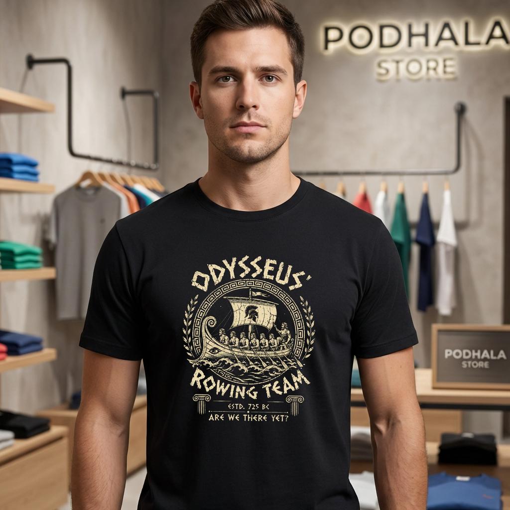 Odyssey Odysseus Costume T-Shirt Rowing Team Funny Greek Mythology Graphic Tee