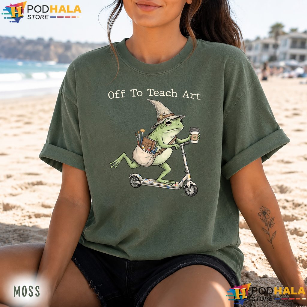 Off To Teach Art Frog Comfort Colors Tee Funny Back To School Apparel Off To Teach Art Frog Comfort Colors Tee Funny Back To School Apparel