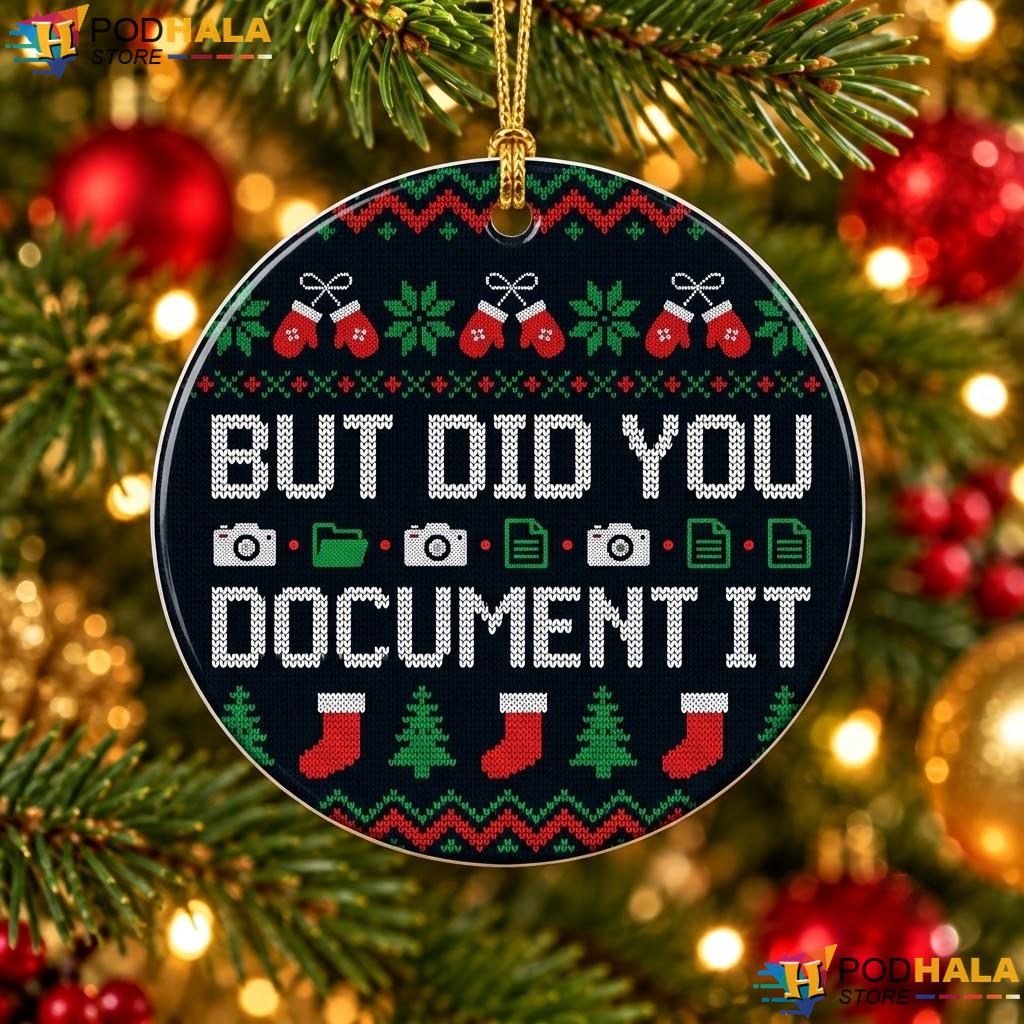Office Party Document It Christmas Ornament Funny Holiday Decor Gift