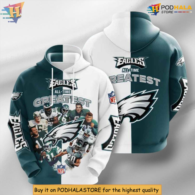 Official NFL Teamwear Personalized Philadelphia Eagles Hoodie Custom 3D Official NFL Teamwear Personalized Philadelphia Eagles Hoodie Custom 3D