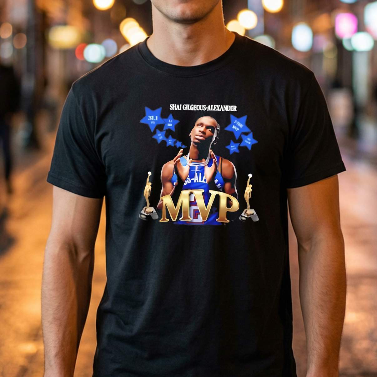 OKC Thunder Shai Gilgeous Fan Shirt Alexander Basketball Sports Graphic Men