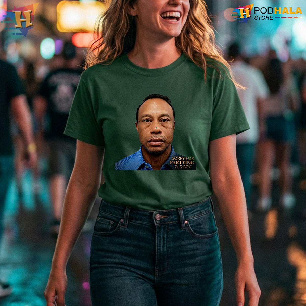 Old Boy Tiger Woods 2026 T-Shirt Retro Punk Sorry For Partying Graphic for Men
