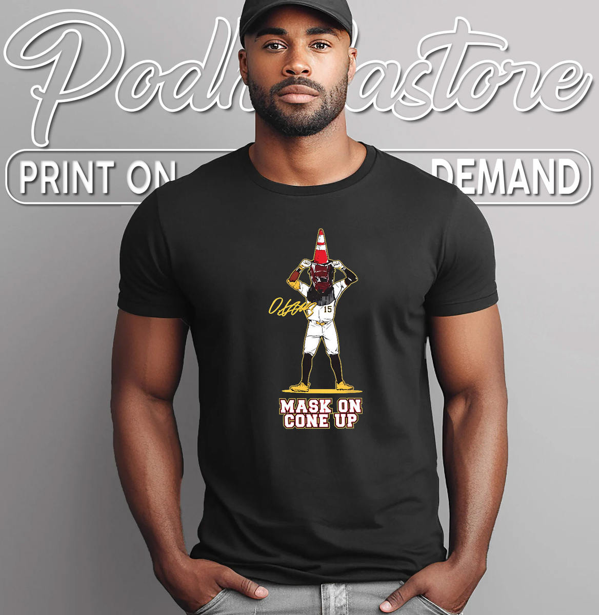 Oneil Cruz Pirates 2026 Mask On Cone Up MLB Baseball Player 15 Graphic T-Shirt;