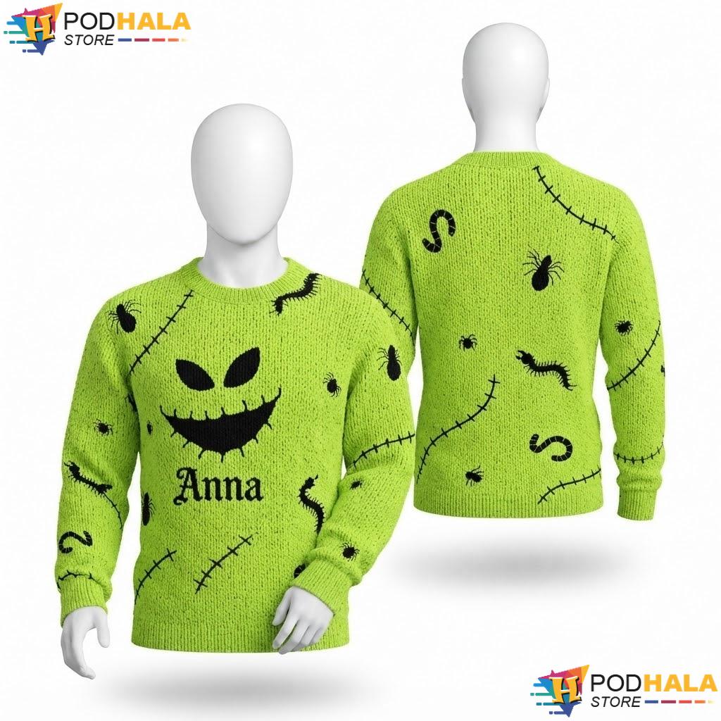 Oogie Boogie Personalized Ugly Christmas Sweater Nightmare Cosplay Xmas