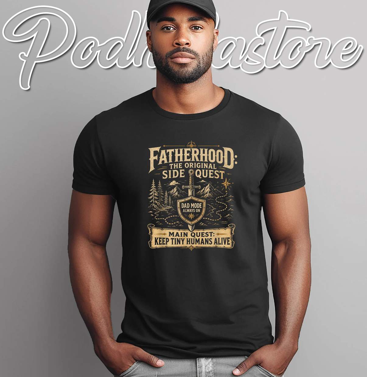 Original Side Quest Shirt Father Fatherhood Dad Mode Funny Gaming Apparel