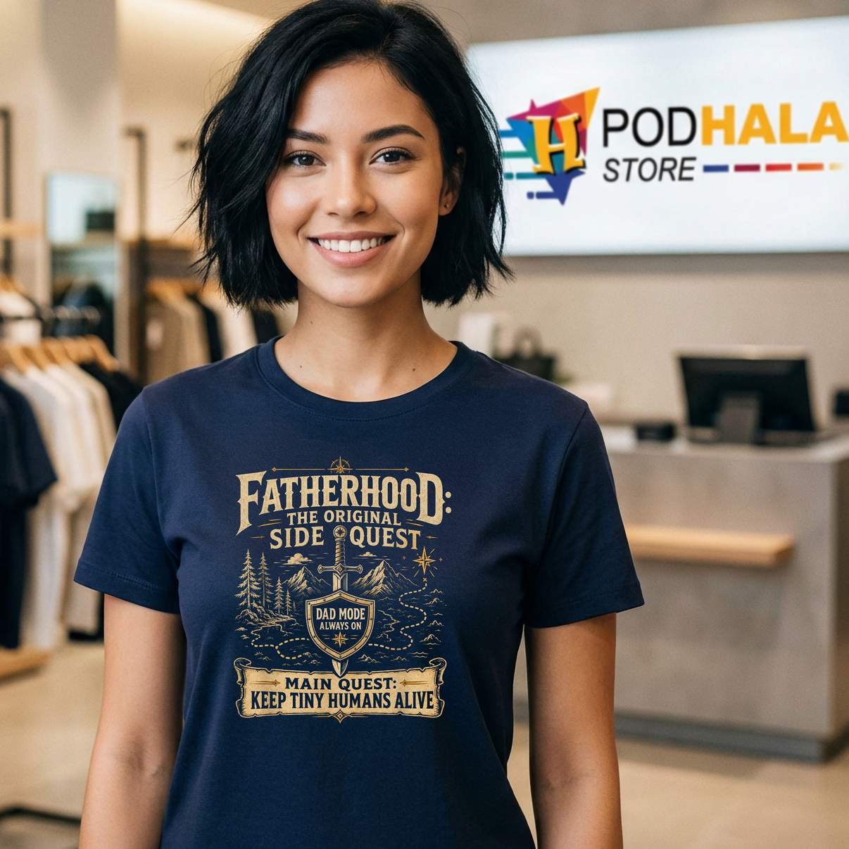 Original Side Quest T-Shirt Father Fatherhood Dad Mode Funny Gaming Apparel Original Side Quest T-Shirt Father Fatherhood Dad Mode Funny Gaming Apparel