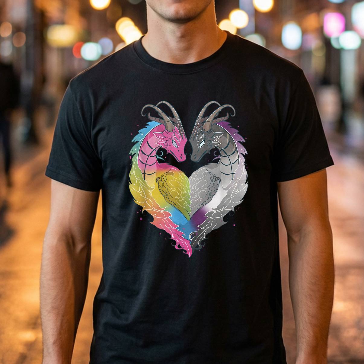 Pansexual Asexual Dragons LGBT T-Shirt Pan Ace Gay Pride Flag Graphic Men Pansexual Asexual Dragons LGBT T-Shirt Pan Ace Gay Pride Flag Graphic Men