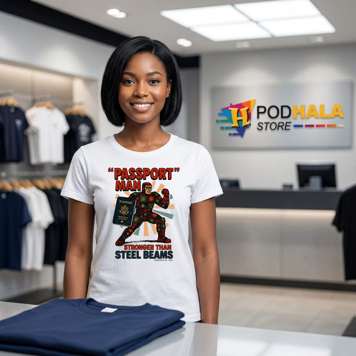 Passport Man Stronger Than Steel Tshirt Beams Funny Meme Graphic Design Men Passport Man Stronger Than Steel Tshirt Beams Funny Meme Graphic Design Men