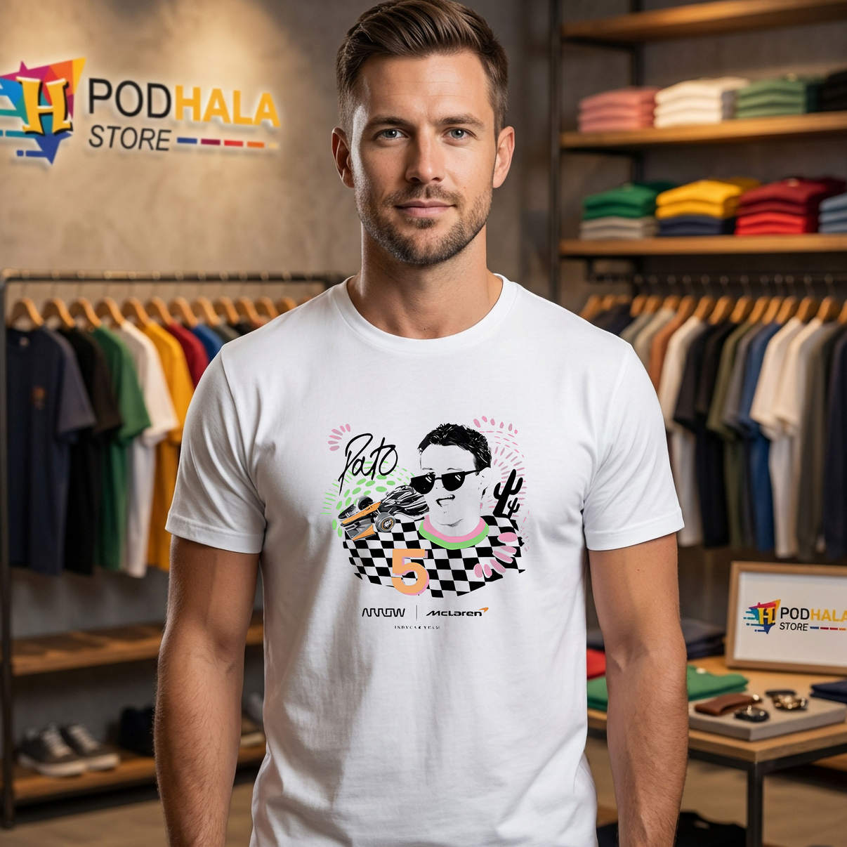 Pato OWard McLaren Racing Fan Shirt Motorsport Graphic Novelty Casual Mens