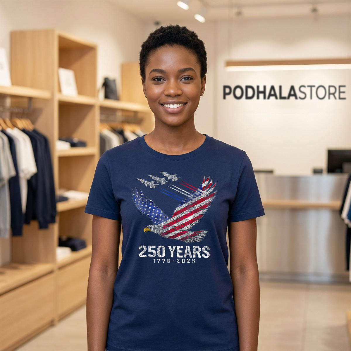 Patriotic 4th Of July 250 Years Shirt 2026 Anniversary USA 1776 Celebration