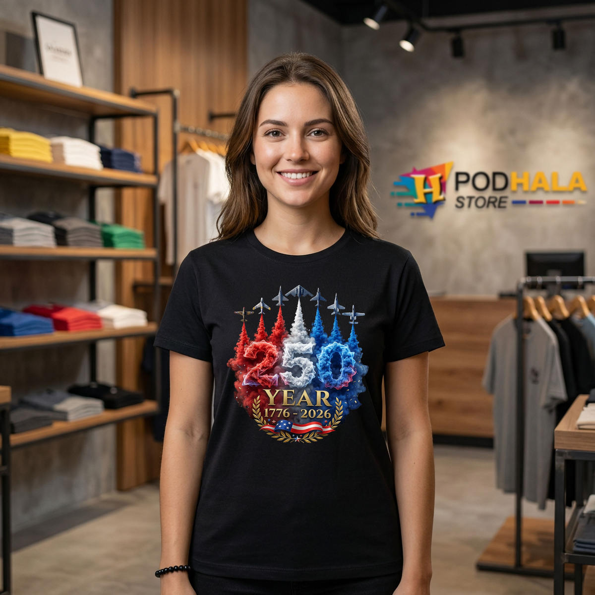 Patriotic 4th Of July American 250th Shirt 2026 USA 250 Years Anniversary Fan