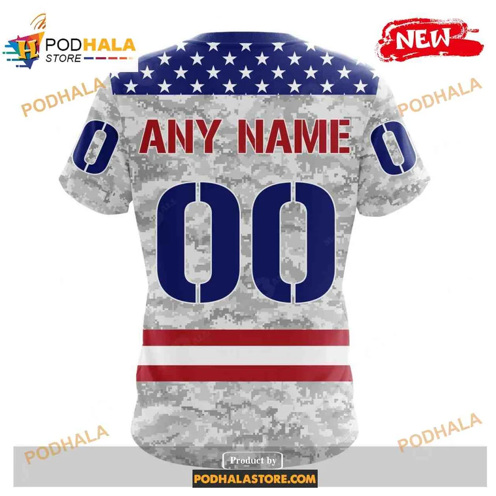 Patriotic Buffalo Sabres 3D Print Hoodie Featuring Camouflage And Military Insignias Patriotic Buffalo Sabres 3D Print Hoodie Featuring Camouflage And Military Insignias