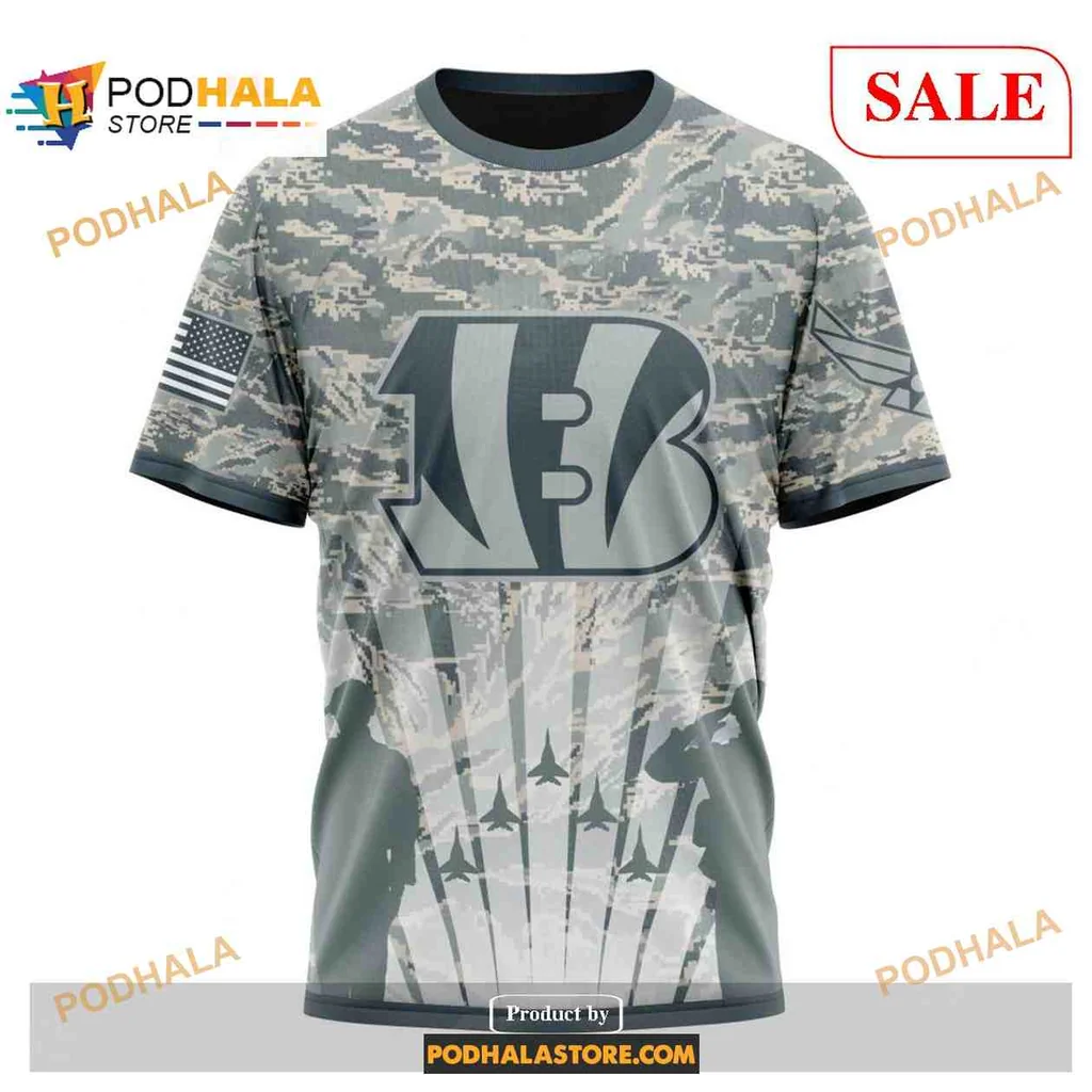 Patriotic Cincinnati Bengals AOP Hoodie Featuring Camouflage And American Flag Patriotic Cincinnati Bengals AOP Hoodie Featuring Camouflage And American Flag