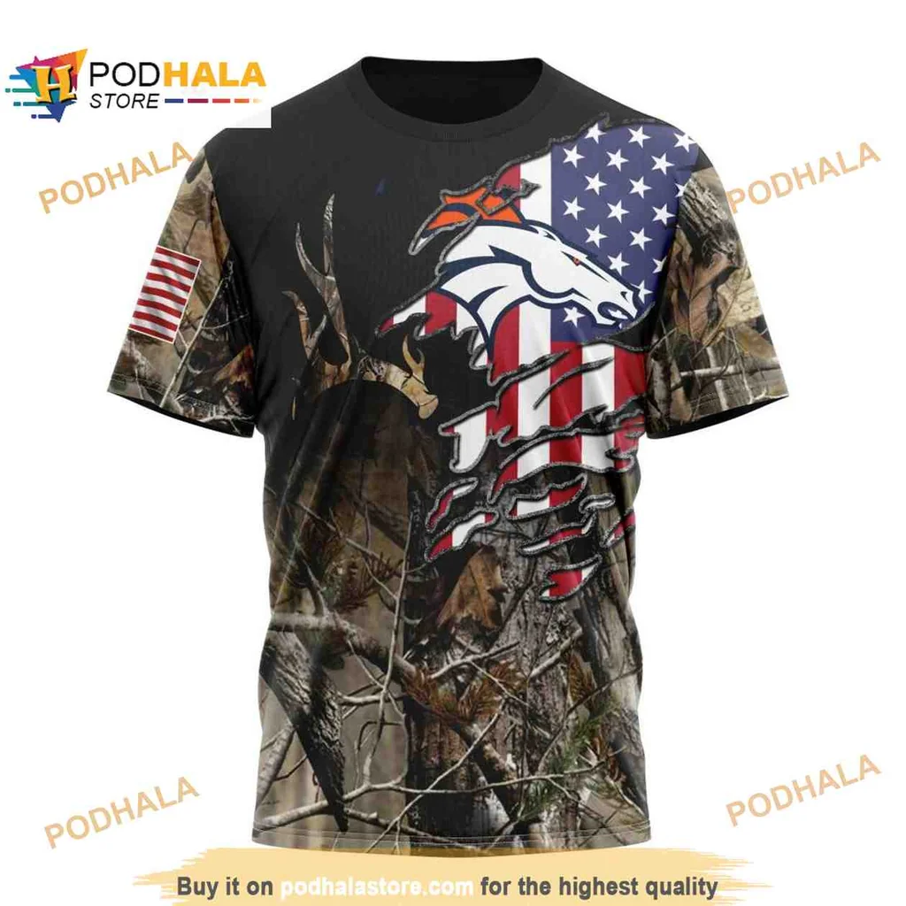 Patriotic Denver Broncos AOP Hoodie With American Flag And Camo Design Patriotic Denver Broncos AOP Hoodie With American Flag And Camo Design