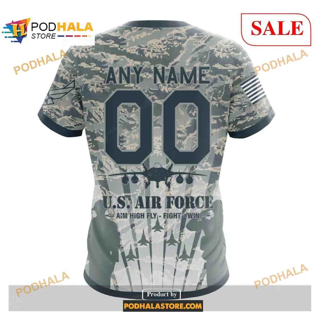 Patriotic Denver Broncos Camo Hoodie, Honor Us Air Force Veterans - View 3 Patriotic Denver Broncos Camo Hoodie, Honor Us Air Force Veterans - View 3