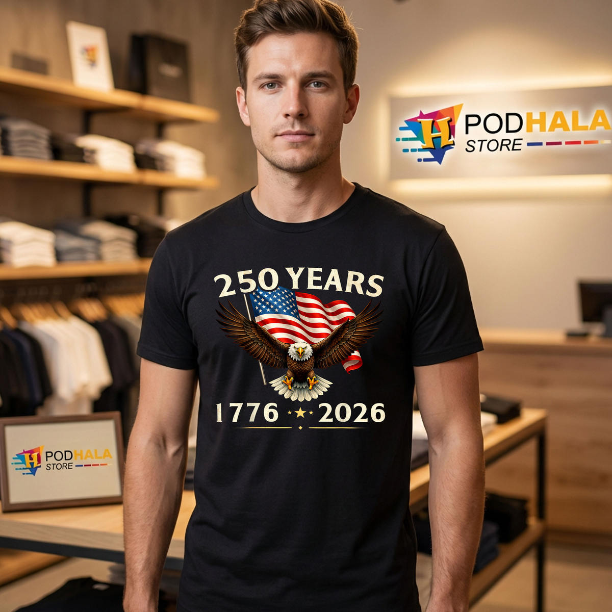 Patriotic Eagle 250th 4th Of July Shirt 2026 USA Anniversary Celebration Gear