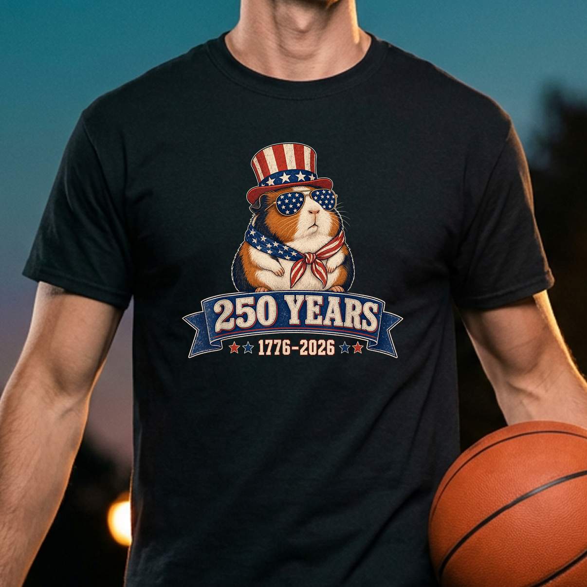 Patriotic Guinea Pig 250 Years T-Shirt Fourth Of July 2026 Apparel Patriotic Guinea Pig 250 Years T-Shirt Fourth Of July 2026 Apparel