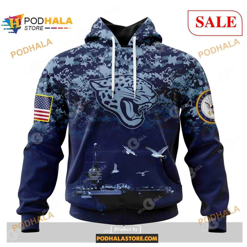 Patriotic Jacksonville Jaguars 3d Hoodie With Fierce Jaguar Design