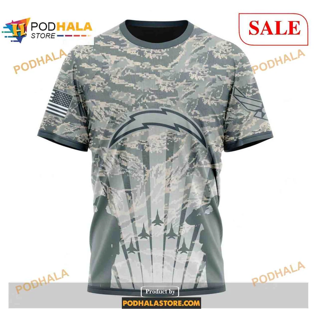 Patriotic Los Angeles Chargers Military AOP Hoodie, Honor Us Air Force Veterans Patriotic Los Angeles Chargers Military AOP Hoodie, Honor Us Air Force Veterans