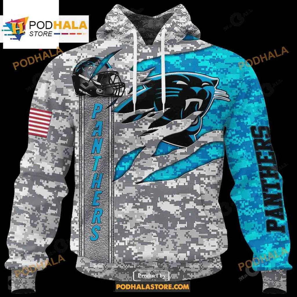 Patriotic Panther Camouflage 3d Hoodie With American Flag Design
