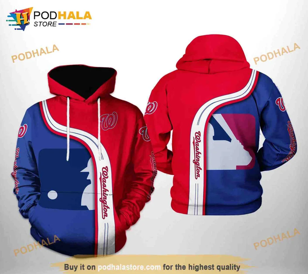 Patriotic Washington Nationals 3d Hoodie With Team Logo And Mlb Design