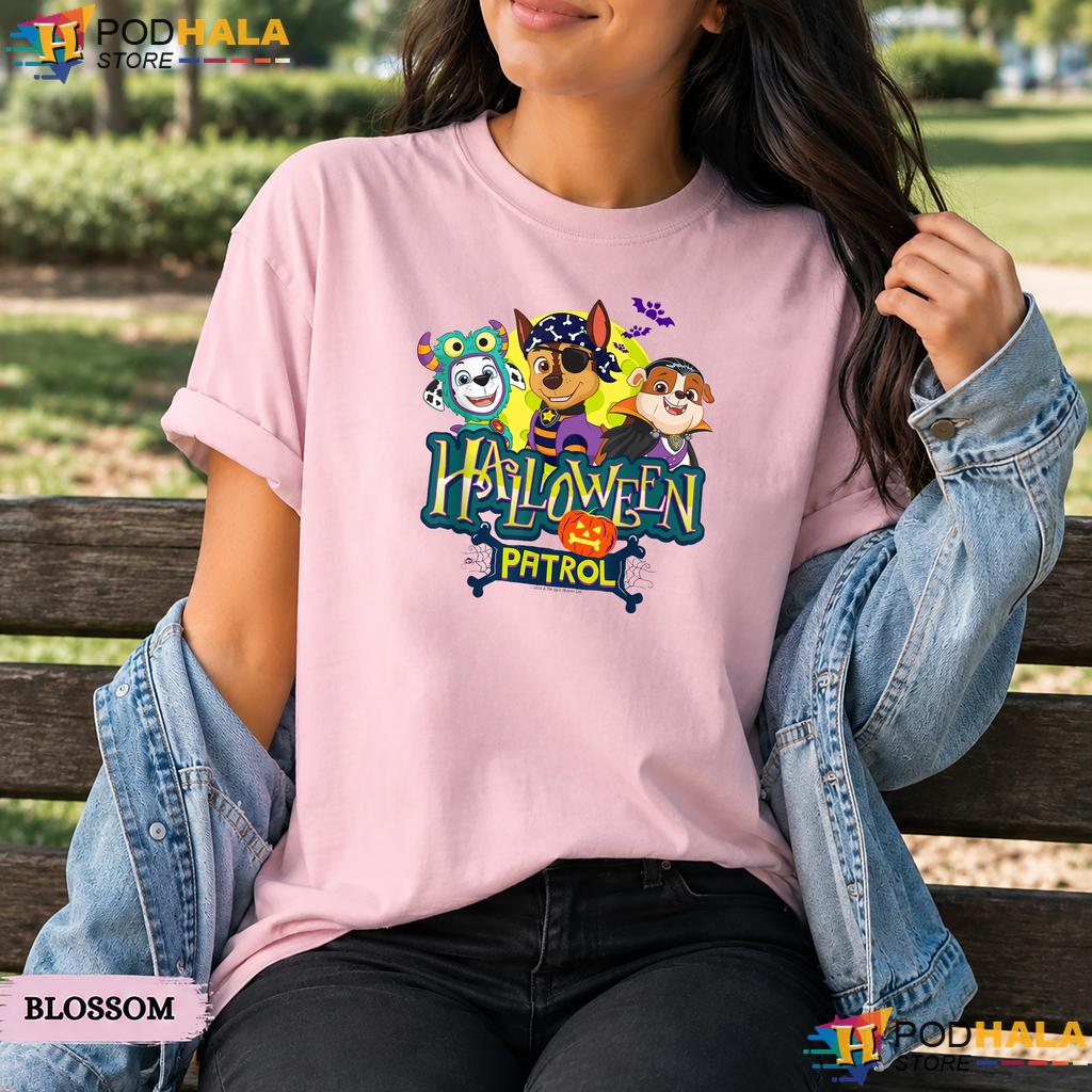 Paw Patrol Moon Halloween Comfort Colors T-Shirt Funny Spooky Apparel