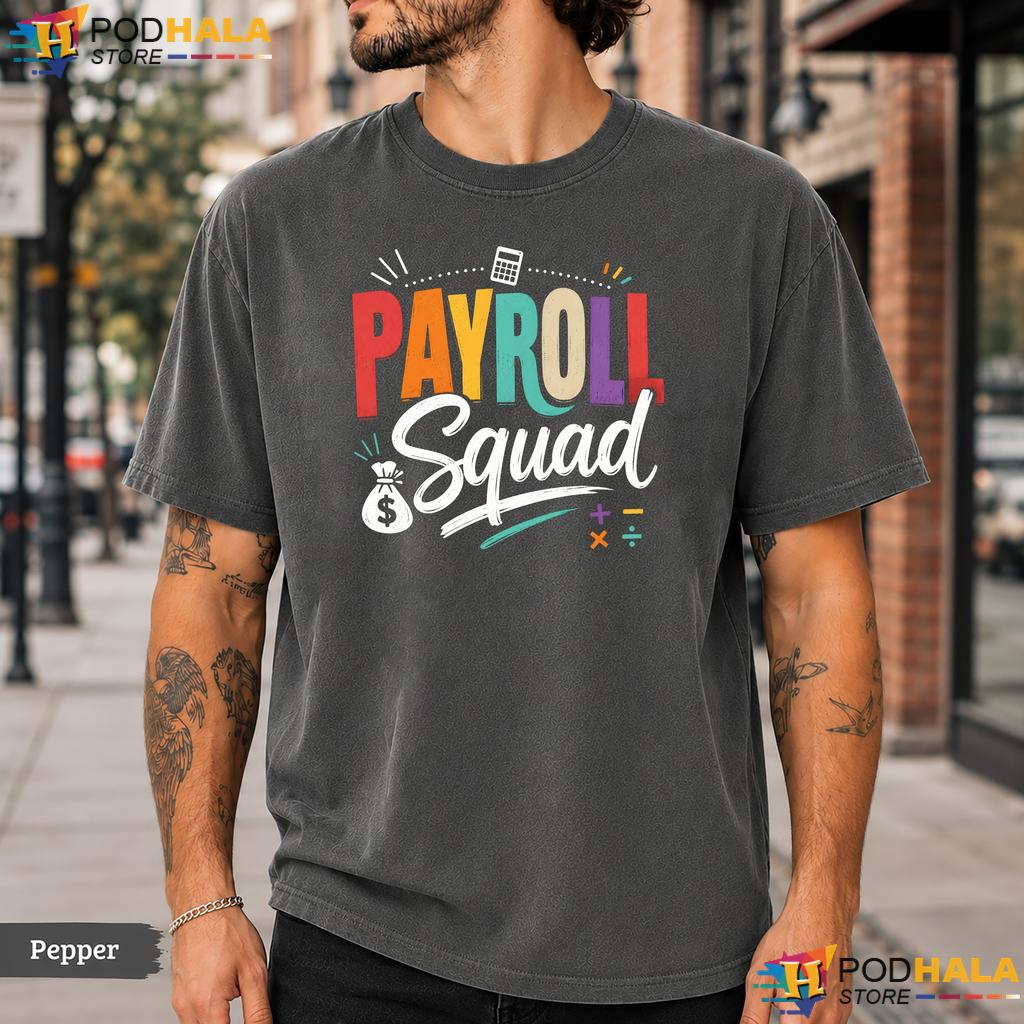 Payroll Squad Groovy Comfort Colors T-Shirt National Payroll Week Graphic Tee