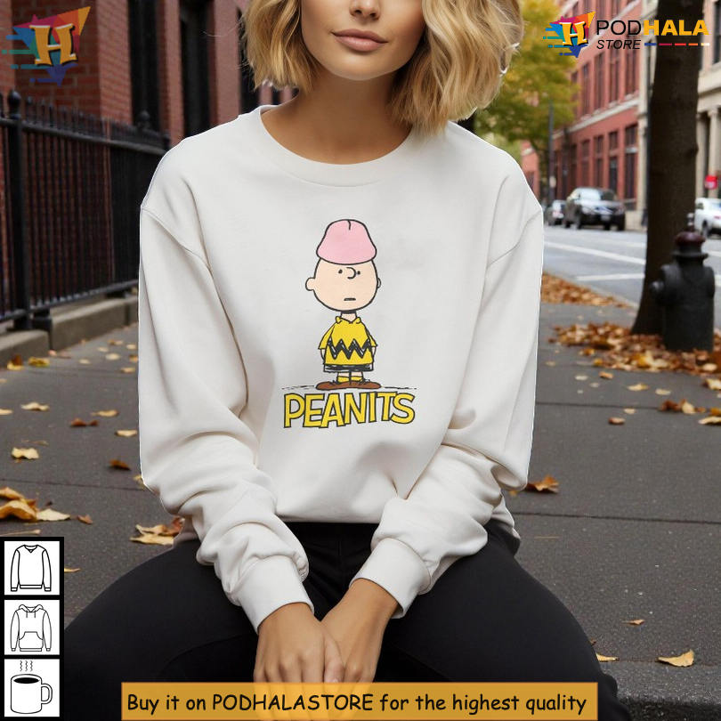 Peanits Shirt Retro Cartoon Graphic Shirt With Cute Parody Style