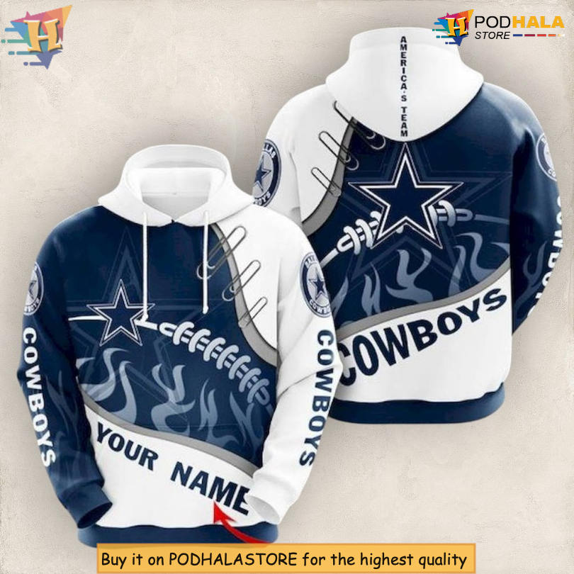Personalized Light Up Design Personalized Dallas Cowboys Hoodie 3D Get Lit