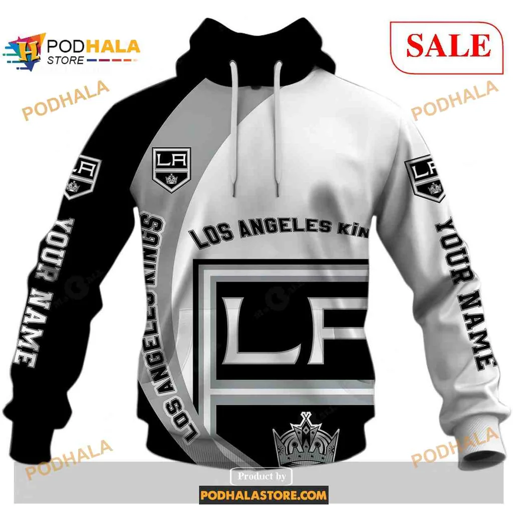 Personalized Los Angeles Kings 3d Hoodie, Bold Team Logo And Custom Name