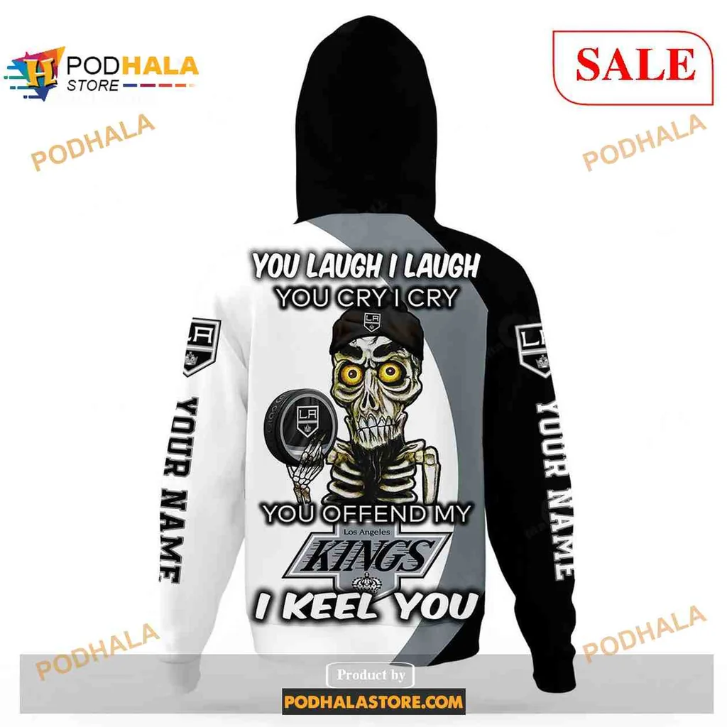 Personalized Los Angeles Kings AOP Hoodie, Bold Team Logo And Custom Name Personalized Los Angeles Kings AOP Hoodie, Bold Team Logo And Custom Name