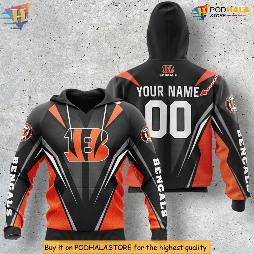 Personalized Name Number Custom Cincinnati Bengals Hoodie 3D Fan Apparel