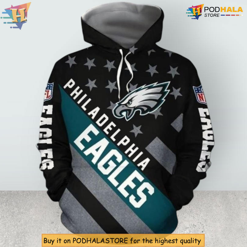 Philadelphia Eagles All Over Print Hoodie Sport NFL Fan 3D Apparel