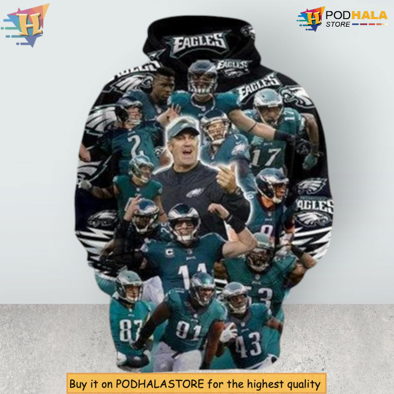 Philadelphia Eagles Full Zip Hoodie Sport Awesome Team 3D Design