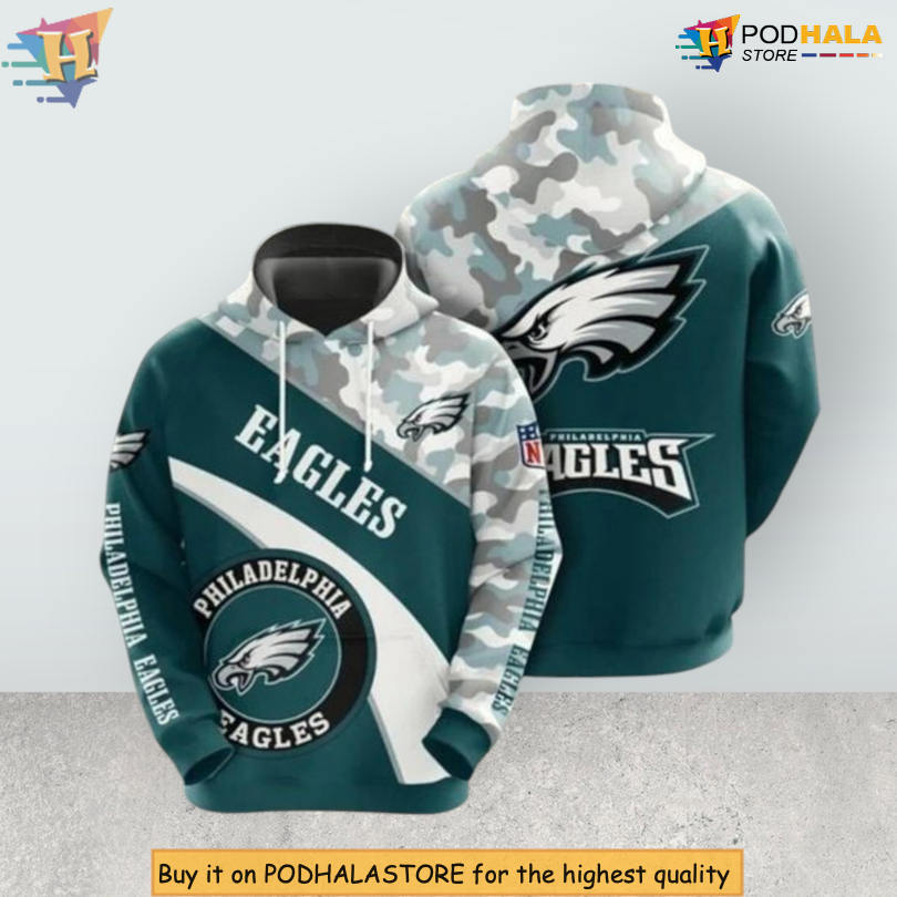 Philadelphia Eagles Team Hoodie NFL Full Over Printing Gift for Fans
