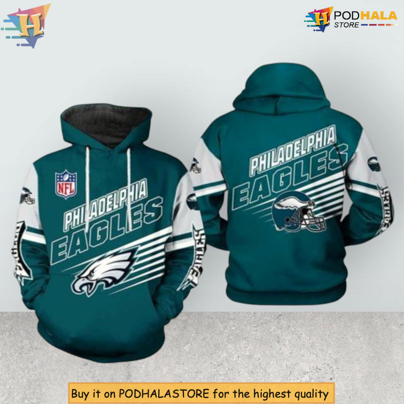 Philadelphia Eagles Zip Up Hoodie NFL Team 3D Printed Apparel