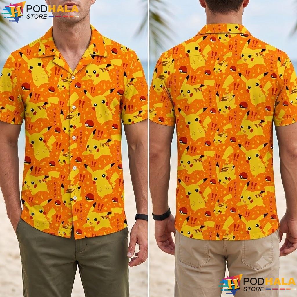 Pikachu Electric Mouse Tropical Shirt Tropical Summer Beach Outfit Top Pikachu Electric Mouse Tropical Shirt Tropical Summer Beach Outfit Top