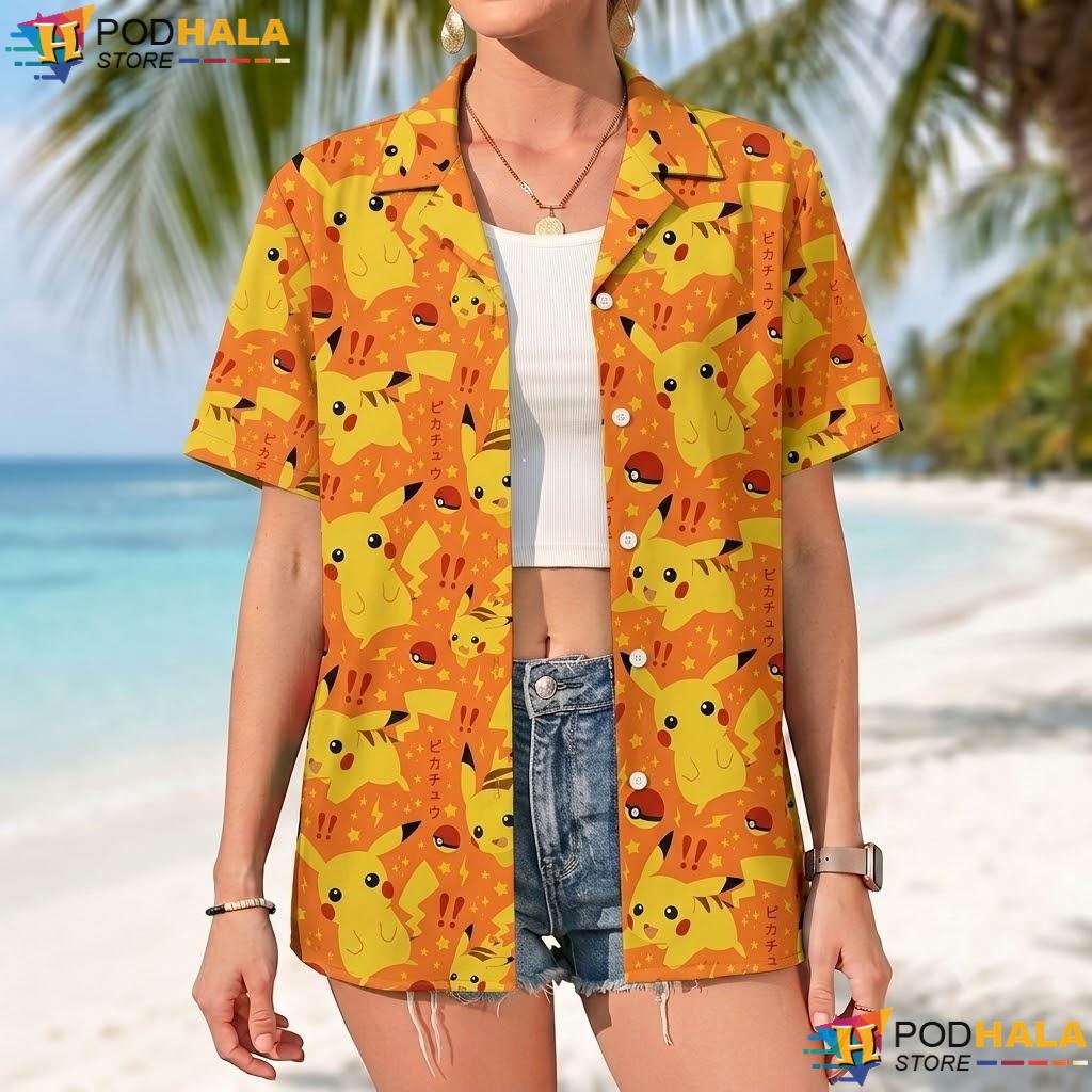 Pikachu Electric Mouse Tropical Shirt Tropical Summer Beach Outfit Top Pikachu Electric Mouse Tropical Shirt Tropical Summer Beach Outfit Top