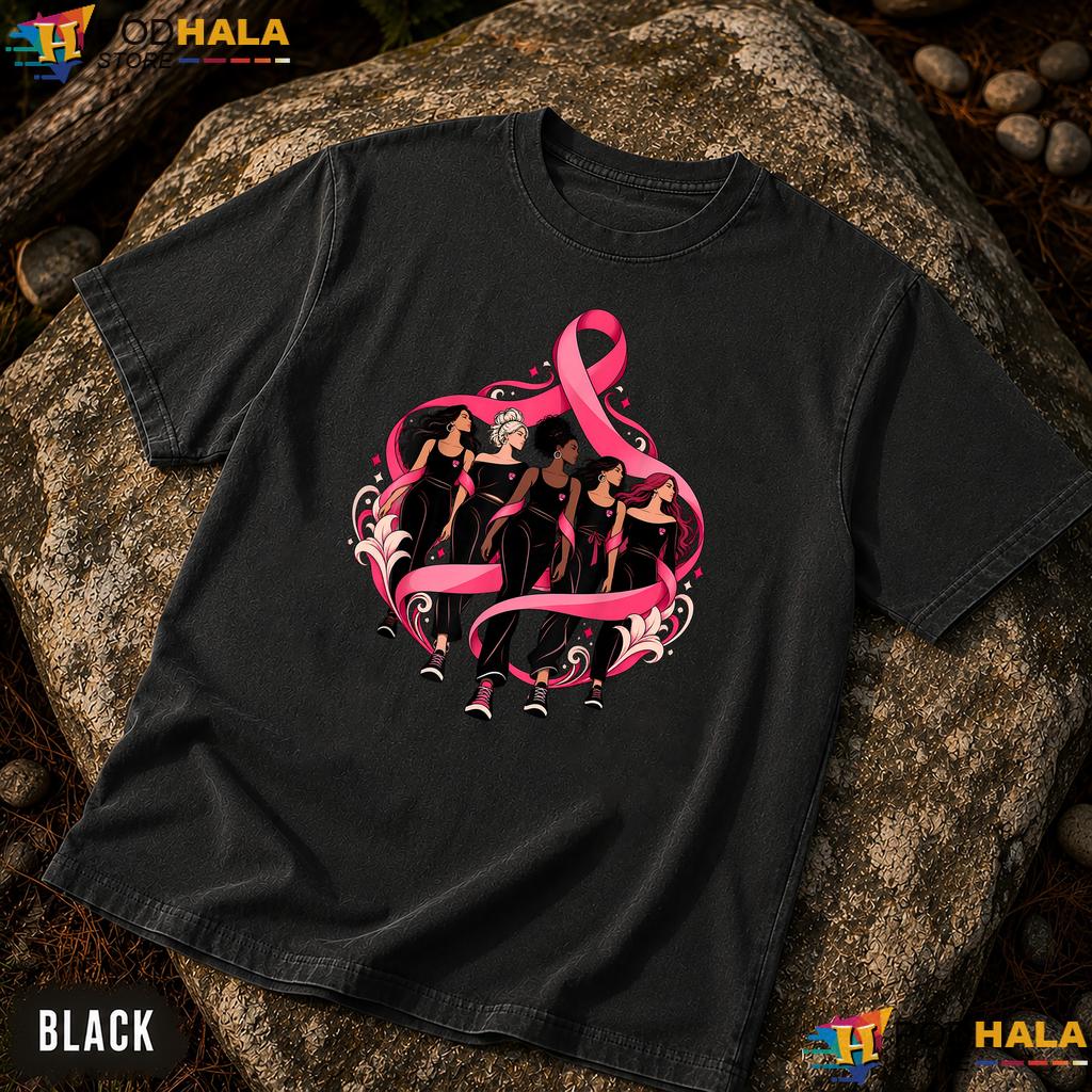 Pink Ribbon Support Squad Comfort Colors TShirt Breast Cancer Women