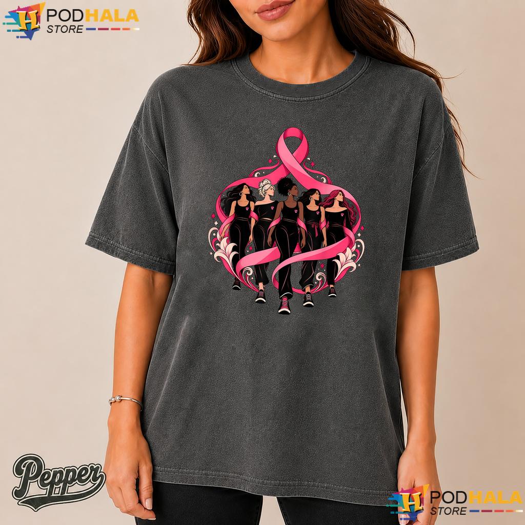 Pink Ribbon Support Squad Comfort Colors T-Shirt Breast Cancer Women Pink Ribbon Support Squad Comfort Colors T-Shirt Breast Cancer Women