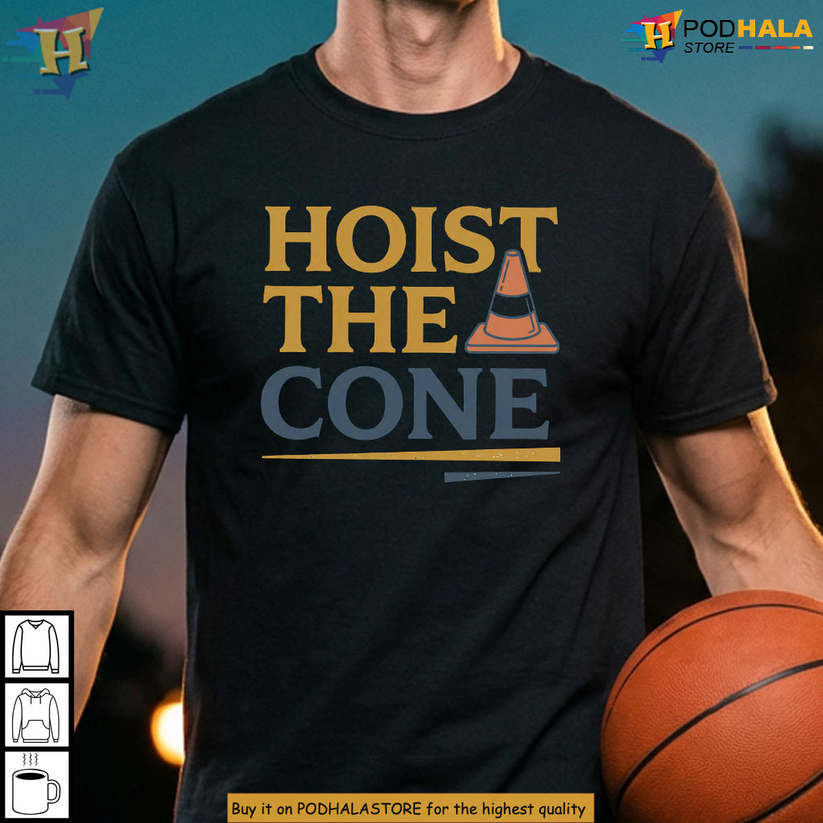 Pittsburgh 2026 NFL Football Hoist The Cone Local Pride Pittsburgh Fans Gift Tee