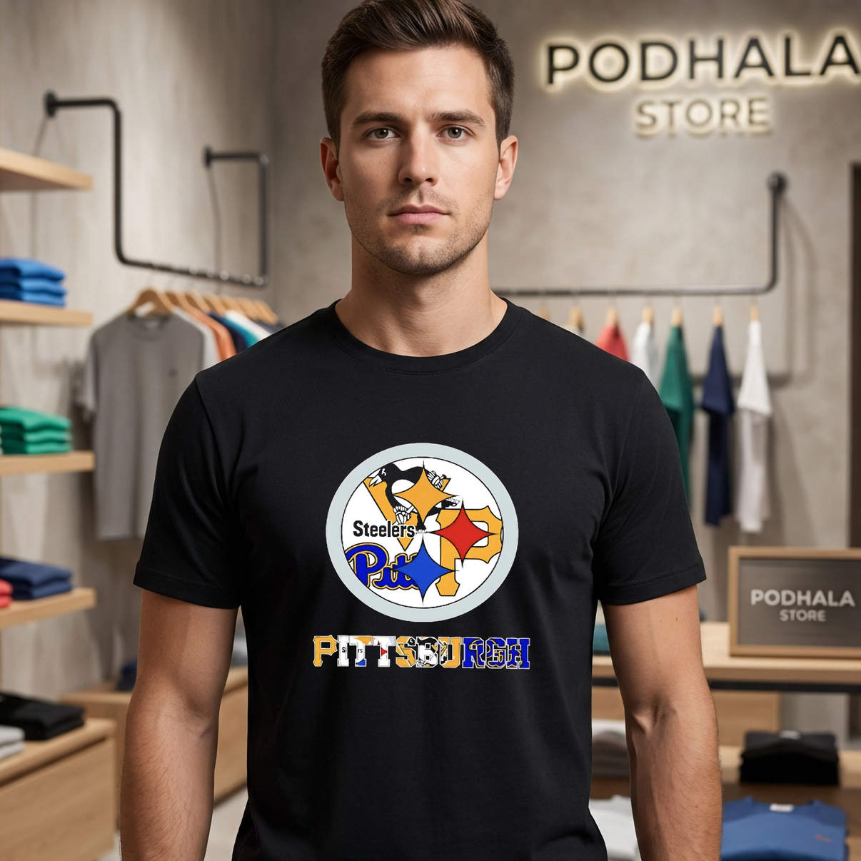 Pittsburgh Steelers Shirt Teams Of Sports Logos Fan Graphic Design For Men