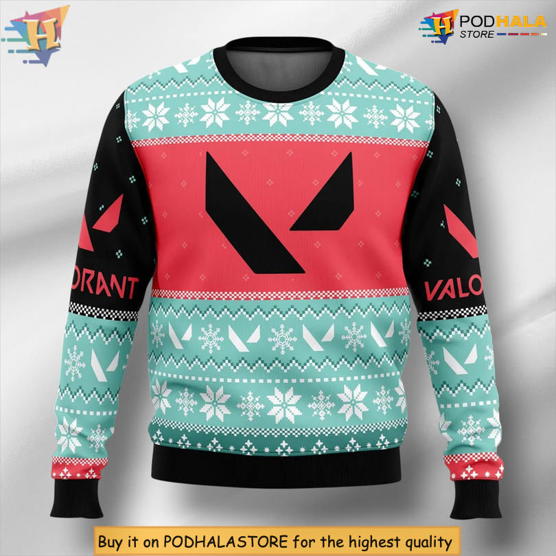 Play As One Valorant Gamer Team Spirit 3D Festive Holiday Christmas Sweater Play As One Valorant Gamer Team Spirit 3D Festive Holiday Christmas Sweater