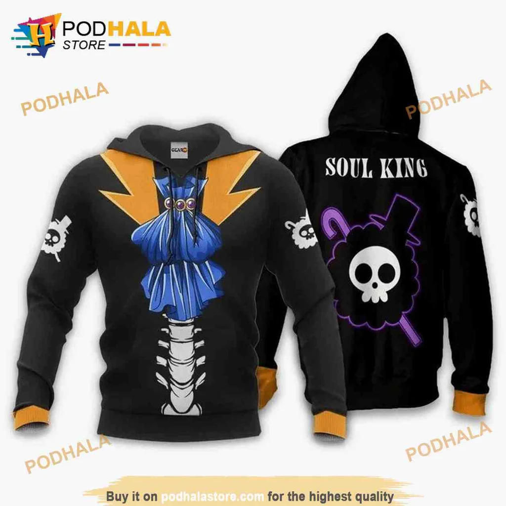 Playful Brook Soul King 3d Hoodie With Bold Skull Design