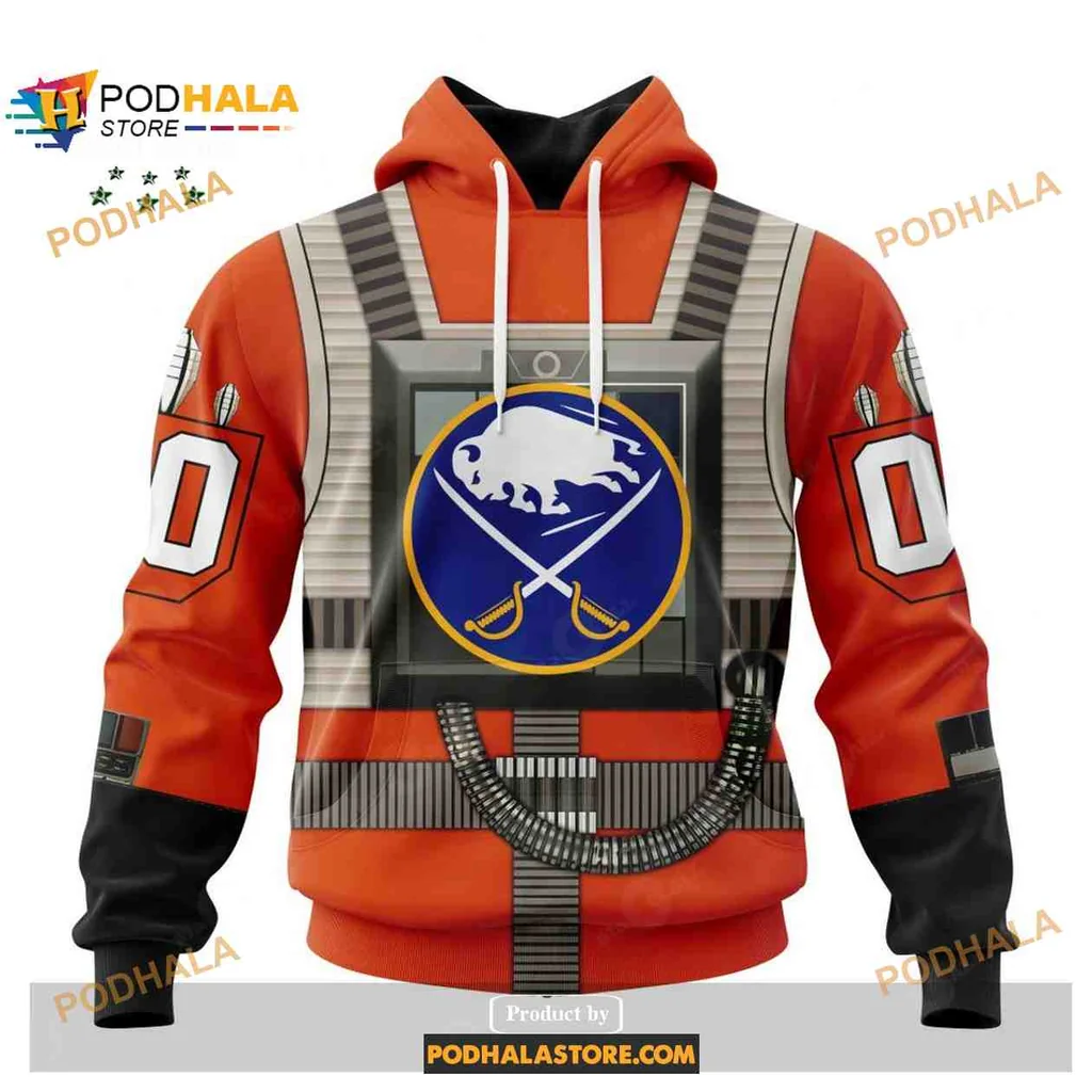 Playful Buffalo Sabres Rebel Pilot Hoodie With Unique 3d Design
