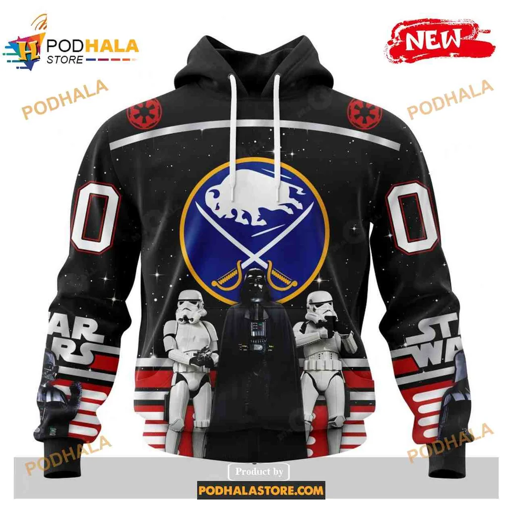 Playful Buffalo Sabres Star Wars 3d Hoodie With Stormtroopers Design
