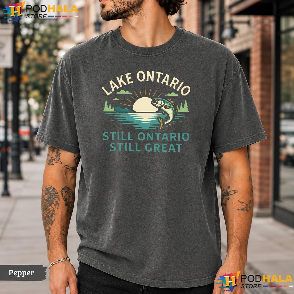 Playful Fish Lake Ontario Comfort Colors T-Shirt Still Great Nature Tee