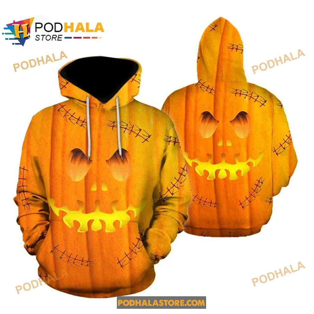 Playful Jack O Lantern 3d Hoodie For Halloween Celebrations